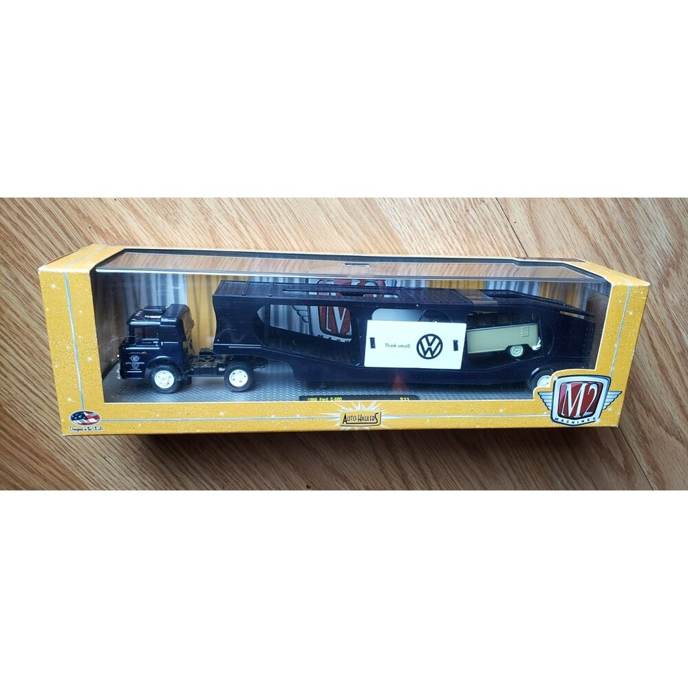 2014 M2 Machines AUTO HAULERS Black 1960 FORD C-600 & 1960 VW MICROBUS DELUXE